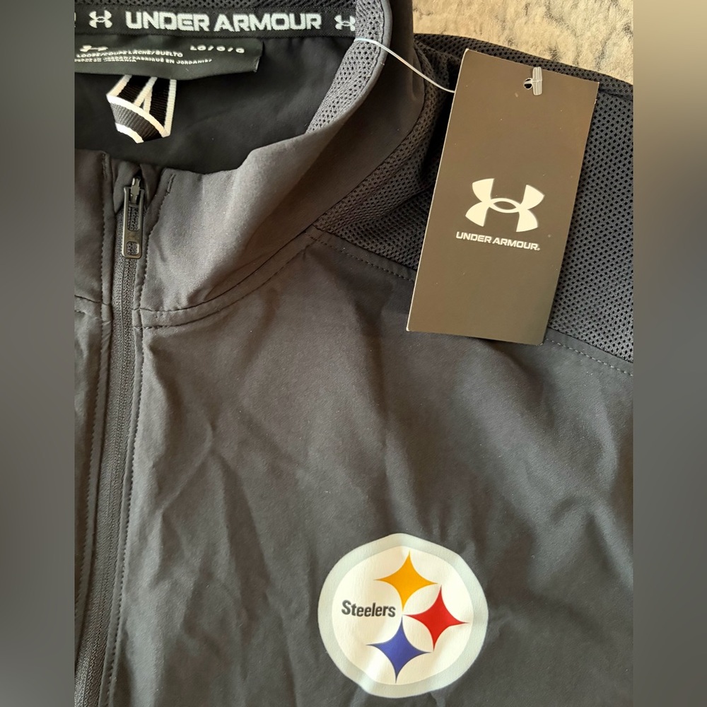 Under Armour Authentic Pittsburgh Steelers Black Pullover NFL Football Men’s L - Picture 2 of 3